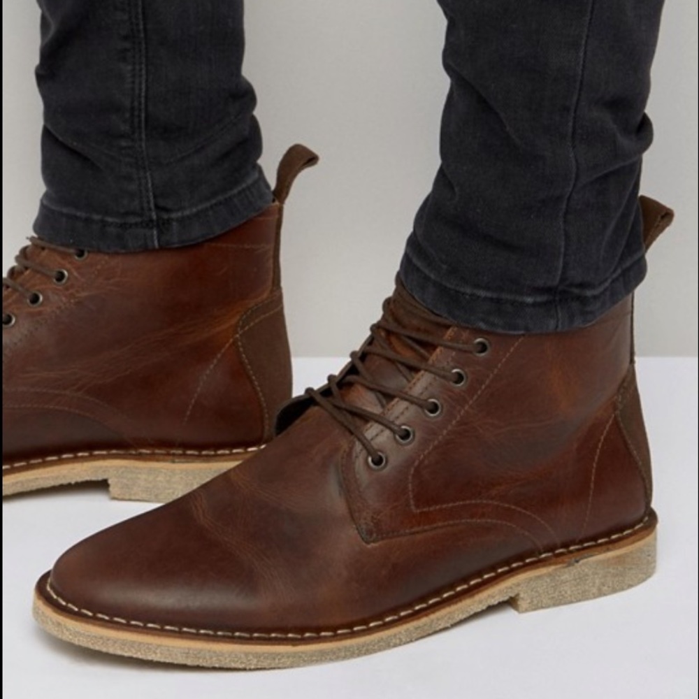 BNIB ASOS Desert Boots in Brown Leather